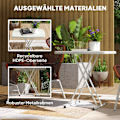 Miniatyrbillede 6 af 10: Rootz Garden Bord - Bærbart udendørs bord - Bistrotisk terrassebord - Rumbesparende design - 76 cm x 50 cm x 74 cm