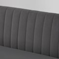 Miniatyrbillede 5 af 7: Rootz sofa - retrodesign - 2 pers. sofa - træben - fløjlsagtig polyester - mørkegrå - 117 cm x 56,5 cm x 77 cm