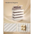 Miniatyrbillede 3 af 6: Rootz smykkeskrin med spejl - Organizer-etui - 4-lags - Cloud White - 17 cm x 28 cm x 20,5 cm - PU syntetisk læder - MDF - Moderne stil