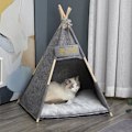 Miniatyrbillede 2 af 6: Rootz Pet Tent - Cat House - Dog Tent - Cat Bed - Cat Tent - Gray - 58 x 58 x 80 cm