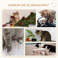 Miniatyrbild 6 av 10: Rootz PawHut Cat Stairs 5-delat set - Cat Climbing Steps - Cat Vägghyllor - Platssnål design - Multifunktionell - Hållbar och stabil - 44W x 22D x 28H