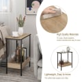Miniatyrbillede 9 af 9: Rootz Sidebord - Kaffestativ - Dagligstue Accent - Opbevaringsskrivebord - Udstillingsplatform - Loungemøbler - Lys Eg + Sort - 50x55x25 cm