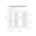 Miniatyrbillede 4 af 8: Rootz Rolling Printer Table - Movable Printer Stand - Portable Desk - Holder 65 kg - 63x88x42cm - Let samling