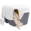 Miniatyrbillede 10 af 11: Rootz Cat Litter Box med låg - Låsbar og let at rengøre - dækket - 50 cm x 50 cm x 39 cm