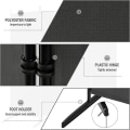 Miniatyrbillede 4 af 8: Rootz Premium foldbar privatskærm - Rumdeler - Udendørs skillevæg - Holdbar polyester - Alsidig og bærbar - Nem installation - 223 cm x 172 cm