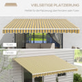 Miniatyrbild 5 av 10: Rootz Markissolskydd - Solskydd - Utomhusskydd - Slitstark polyester - Enkel användning - Väderbeständig - 3,5 m x 2,5 m - Gul + Grå