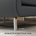 Miniatyrbild 6 av 10: Rootz Convertible Recliner Bed - Lounge Chair - Enkelsäng - Andas sammetsöverdrag - Justerbart ryggstöd - Mörkgrå - 77L x 88W x 83H cm