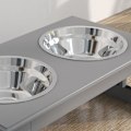 Miniatyrbild 8 av 9: Rootz hundmatningsstation - Upphöjd matare - Skålar i rostfritt stål - MDF-hus - Hygienisk - 44cm x 24cm x 15cm