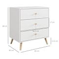 Miniatyrbild 3 av 6: Rootz Scandinavian Bes of Drawers - Lagringsskåp - Lådan - Robust MDF & Pine - 60L X 40B X 68H cm