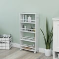 Miniatyrbillede 2 af 7: Rootz Sidevogn med hjul - Køkkenvogn - Mobil opbevaring - 360° hjul og låsning - 45W x 15D x 91H cm