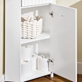 Miniatyrbillede 6 af 8: Rootz Corner Cabinet - Badeværelsesskab - Moderne opbevaringsenhed - Rumbesparende - 44x80x31cm