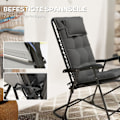 Miniatyrbillede 7 af 10: Rootz 2 stykker Sun Lounger Set - Garden Lounger Puder - polstrede puder - Vandafvisende, fade -resistent - 50x116x5 cm - Grå