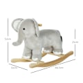 Miniatyrbild 3 av 5: Rootz Elephant gungleksak - Rocker - Ridleksak för barn - Säker design - 64,5L x 31W x 52H cm