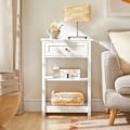 Miniatyrbillede 3 af 7: Rootz Modern Sengebord - Sidebord - Natbord - Kompakt design - Alsidig brug - Rigelig opbevaring - 45 cm x 68 cm x 29 cm