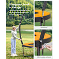 Miniatyrbillede 3 af 7: Rootz 366cm Trampolin - Havetrampolin - Fitness Trampolin - Tætmasket sikkerhedsnet - Galvaniseret stålramme - 366cm Diameter - 90cm Afstand fra jorde