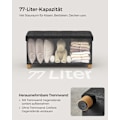 Miniatyrbillede 4 af 6: Rootz sammenfoldelig opbevaringsbænk - osmannisk - skoopbevaringsbænk - imiteret linned - 38 cm x 76 cm x 40 cm