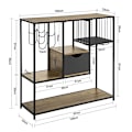 Miniatyrbillede 7 af 9: Rootz Industrial Style Køkken Spisestue Opbevaring Hylde Skænk Sidebord End Bord Vinreol