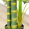 Miniatyrbillede 5 af 6: Rootz kunstig plante - kunstigt palmetræ - inklusive plantekasse - Grøn + sort - 19,5 cm x 19,5 cm x 150 cm