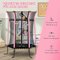 Miniatyrbillede 7 af 11: Rootz Children’s Trampoline - Kids Bouncer - Jumping Mat - Safety Net - Ø163.5 cm x 190 cm - Stålramme - Polstret - Max Load 50 kg