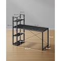 Miniatyrbillede 8 af 8: Rootz Ebony Black Skrivebord - Studiebord - Skrivebord - Spånplade og stål - Stor overflade - Nem montering - Robust konstruktion - 56cm x 137cm x 120
