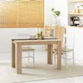 Miniatyrbillede 2 af 7: Rootz Spisebord - Moderne finerbord - Elegant Natural Wood - Sæder 4-6 - Anti -slip - 120L x 69W x 75H cm