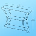 Miniatyrbillede 6 af 6: Rootz Flurt Console Table - Hallway Table - Entryway Table - Rumbesparende design - 120 cm x 30 cm x 80 cm