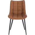 Miniatyrbillede 3 af 8: Rootz Sæt med 4 spisestuestole - Køkkenstole - Kontorsæder - Kunstlæder - Ergonomisk design - Holdbar og behagelig - Skridsikker - 46 x 40,5 cm Sædest