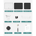 Miniatyrbillede 10 af 10: Rootz 9 Cube Storage Organizer - Sort - ABS-plastik - Stålramme - Rummelige rum - Nem montering - 32cm x 124cm x 94cm