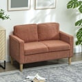 Miniatyrbillede 2 af 11: Rootz Two Seater Sofa - Mini Couch - Loveseat - Storage Race Efficiency - 117 x 63 x 79 cm lyserød