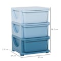 Miniatyrbillede 3 af 7: Rootz barnesædebænk med opbevaringsplads - Blå - Pp - 14,57 cm x 14,57 cm x 22,24 cm