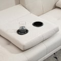 Miniatyrbillede 8 af 10: Rootz 3-personers sovesofa - sovesofa - sovesofa - Justerbart ryglæn - Praktisk sidebord - 181 cm x 77 cm x 78 cm - hørstof