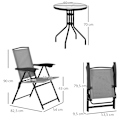 Miniatyrbillede 3 af 6: Rootz 3 -delt havemøbler sæt - Udendørs stole - Bistro sæt - Rumbesparende - 60 cm Ø x 70 cm, stole 54 cm x 82,5 cm x 90 cm