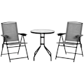 Miniatyrbillede 6 af 6: Rootz 3 -delt havemøbler sæt - Udendørs stole - Bistro sæt - Rumbesparende - 60 cm Ø x 70 cm, stole 54 cm x 82,5 cm x 90 cm