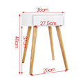 Miniatyrbillede 8 af 8: Rootz sengebord - natbord - natbord - accentbord - sidebord - endebord - opbevaringsstativ - hvid - 38x38x48cm