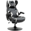 Miniatyrbillede 1 af 5: Rootz Gaming Chair - Integrerede højttalere - Vipbart ryglæn - Sort + Hvid - 69 x 73 x 118 cm