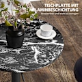 Miniatyrbillede 6 af 11: Rootz Marble Look Bar Table - Bistro Table - Højdejusterbar tabel - Rumbesparende design - 60 x 60 x 68-93,5 cm