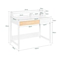 Miniatyrbillede 4 af 8: Rootz Compact Desk Table - Writing Desk - Study Desk - Space Saving Design - 100x95x59cm - Ideel til små værelser - MDF -materiale