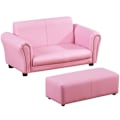 Miniatyrbillede 1 af 5: Rootz Børne Sofa - Børne Sofa - Børne Lænestol - Sofa Lænestol - Sofa - Fodskammel - Pink- 83 X 42 X 41 Cm