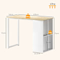 Pikkukuva 3 / 11: Rootz Compact Computer Desk - Pieni toimistopöytä - Moderni Workspace Table - Tallennustilat - 100 x 54 x 75 cm