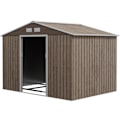 Miniatyrbillede 1 af 11: Rootz Tool Shed - Bike Shed - Haveopbevaring - Vejrbestandigt metal - 2,7 m x 1,9 m x 1,9 m - Robust galvaniseret stålkonstruktion