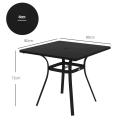Miniatyrbillede 3 af 10: Rootz udendørsbord til 4 personer - Terrassebord - Havebord - Elegant design - Holdbart stål - Let at rengøre - 80 cm x 80 cm x 72 cm