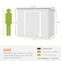 Pikkukuva 3 / 11: Rootz Tool Shed - Puutarhavaja - Storage Shed - Kestävä ja tuuletettu - 213 x 130 x 159cm - Vihreä