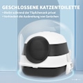 Miniatyrbillede 6 af 10: Rootz PawHut Cat Toilet - Kattebakke - Cat Loo - Forhindrer affaldsspredning - Lugtkontrol - Nem rengøring - 52cm x 41cm x 38cm - Plast, ABS