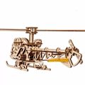 Miniatyrbild 3 av 4: Trämodell - UGEARS - Minihelikopter - 3D-pussel - Inomhus - Vuxen