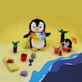 Pikkukuva 5 / 6: Les Déglingos - Äidin ja mustan vauvan pingviinilelu - GLOBE TROTOYS Svart