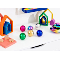 Miniatyrbild 3 av 6: Sensoriska bollar - TickiT - Reflekterande mysteriebollar - 6 bollar - Rostfritt stål - Blandat Silver