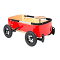 Miniatyrbild 2 av 5: Wagon Wishbone 3 in 1 trävagn - WISHBONE - För barn från 12 månader och uppåt - Röd, brun och svart Röd, brun och svart