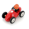 Pikkukuva 4 / 5: Puuauto "Boizoos" - René pingviini - Punainen - P 16 x L 10 x K 11 cm Röd