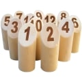 Miniatyrbild 1 av 4: TACTIC Mölkky Bowlingset standardversion Beige och brun