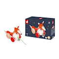 Miniatyrbild 4 av 5: Zigolos Fox Walking Toy - JANOD - Trä - Från 12 månader Flerfärgad